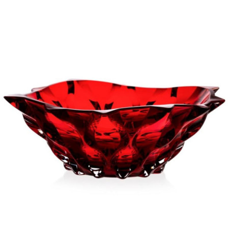 Salaterka kryształ Bohemia Samba Red 30,5cm